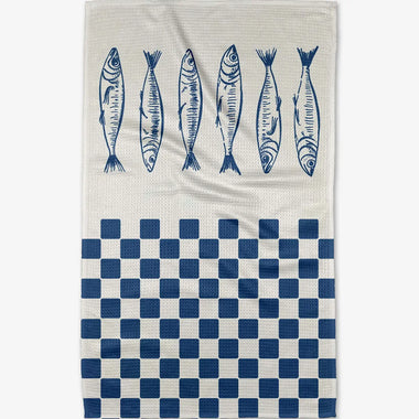 Sardine Check Tea Towel