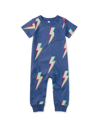 Lightning Bolts Pocket Romper