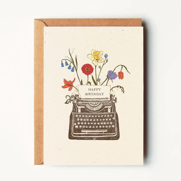 Floral Typewriter