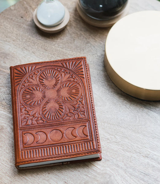 Leather Moon Phases Journal