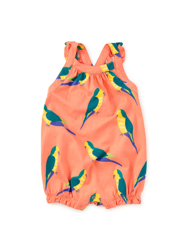 Parakeet Cross Back Baby Romper
