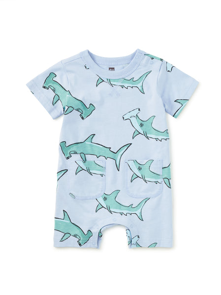 Hungry Hammerheads Pocket Baby Romper