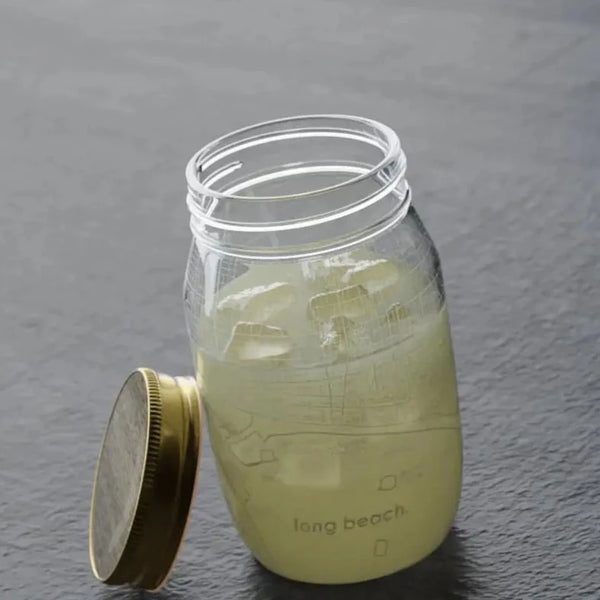 Long Beach Map Mason Jar