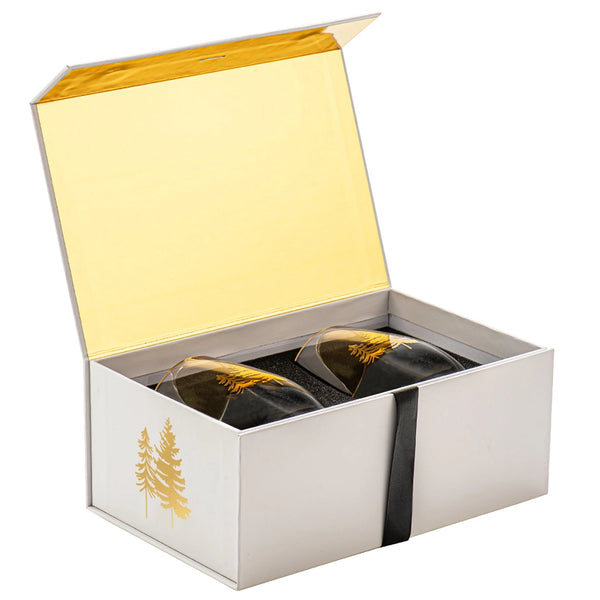 Trees Stemless Wine Glasses Set 2