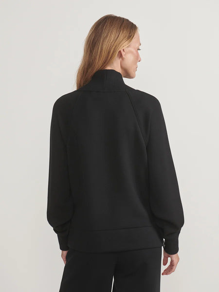 Macie Zip Hem Sweater: Black