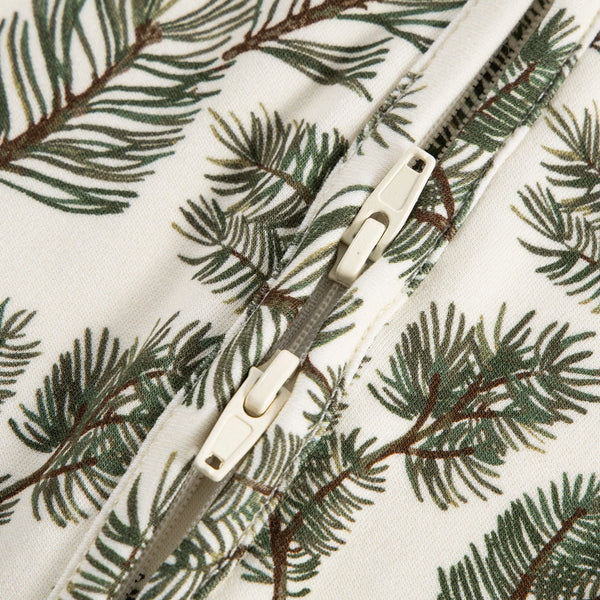 Pine Zipper Footed Romper