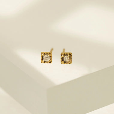 Eclipse Studs: Labradorite