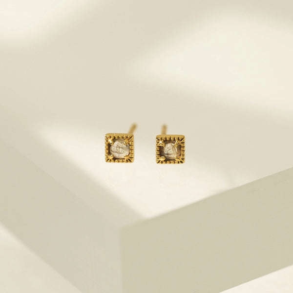 Eclipse Studs: Labradorite