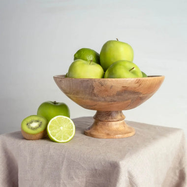 Wood Pedestal Bowl