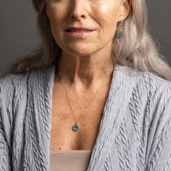 Emerald Round Necklace