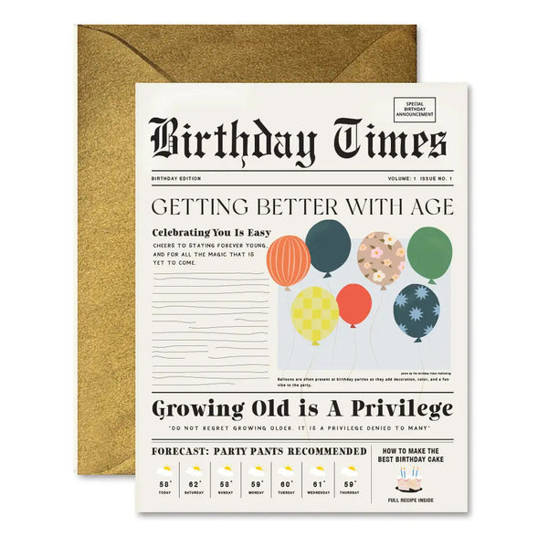 Birthday Times Card