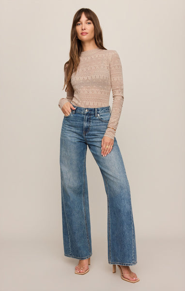Avery Sweater Top: Soft Ecru