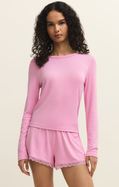 Maison Pointelle Long Sleeve Top