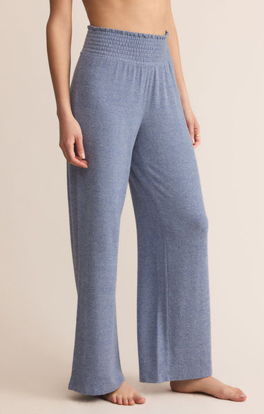 Dawn Smocked Pant: Blue Velvet
