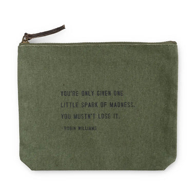 "One Little Spark" Canvas Zip Pouch