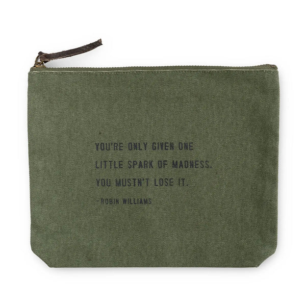 "One Little Spark" Canvas Zip Pouch