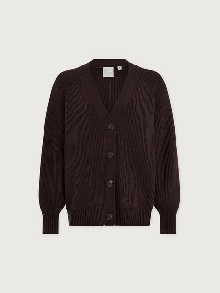 Sitges Knit Cardigan: Chocolate Plum