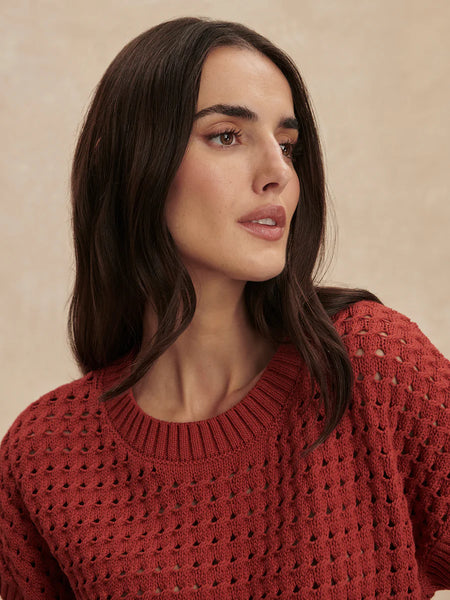 Denny Knit Top: Bossa Nova