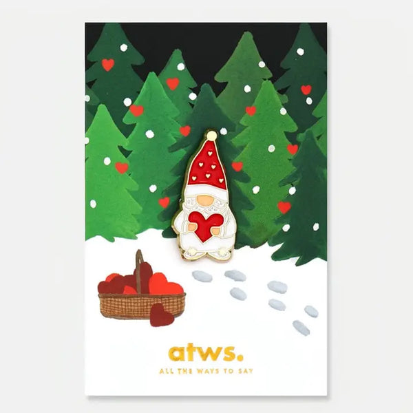Gnome Christmas Pin