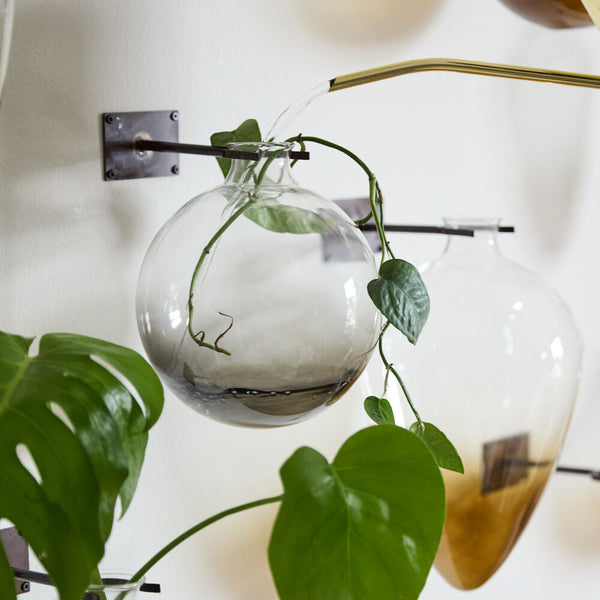 Sphere Wall Mount Vase: Smoke