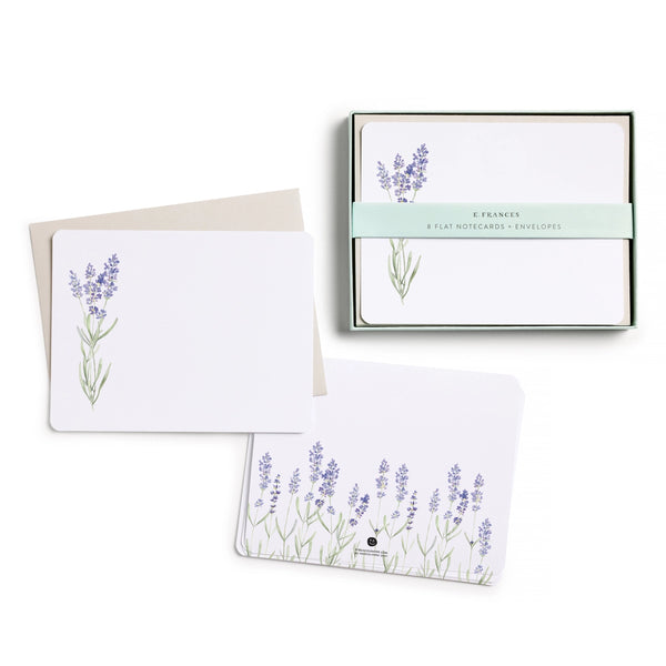 Lavender Boxed Flat Notes