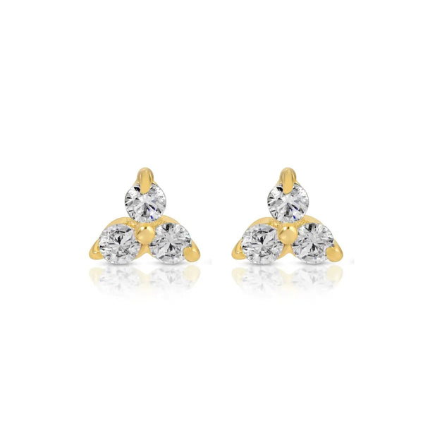 Delicate Triple Cluster Studs