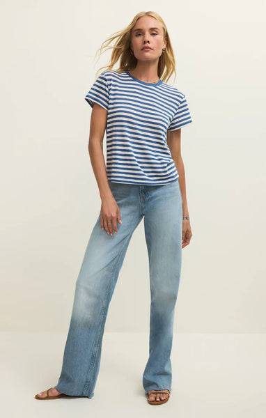 Tourist Striped Tee: Calypso