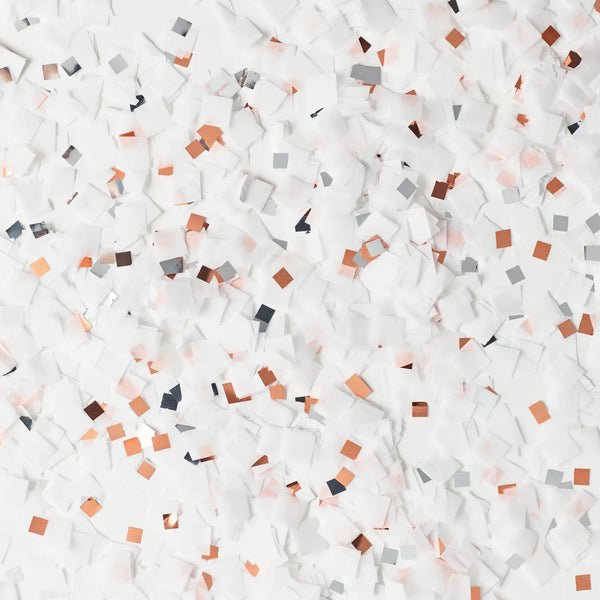 Single Serve Confetti: White Copper