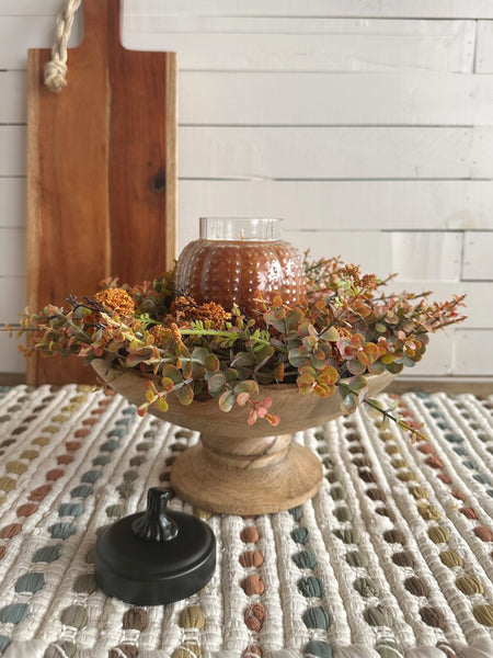 Wood Pedestal Bowl
