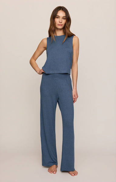 Dawn Smocked Pant: True Navy