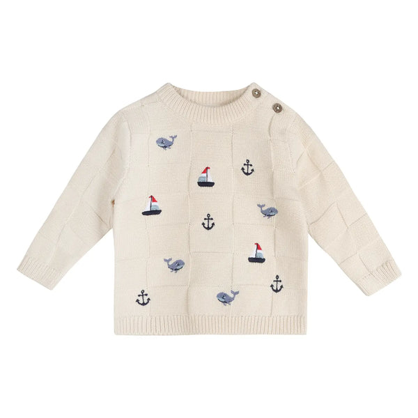 Miles Nautical Embroidered Pullover