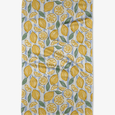 Sour Lemon Stripes Tea Towel