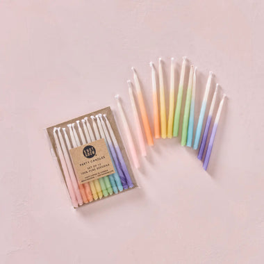 Rainbow Ombre Beeswax Birthday Candles
