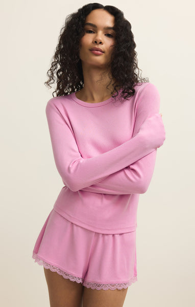 Maison Pointelle Long Sleeve Top