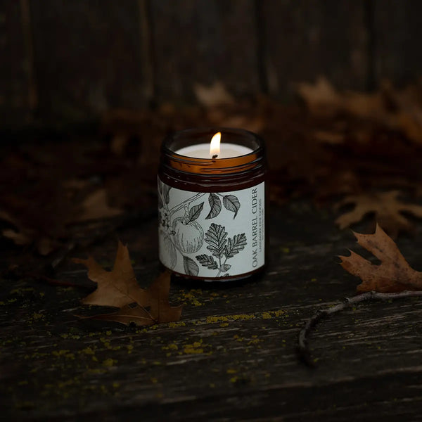 Oak Barrel Cider Candle: Botanical Label