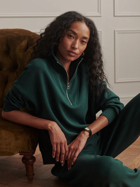 Hawley Half Zip Sweat: Ponderosa Pine