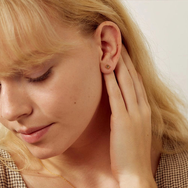 Eclipse Studs: Labradorite