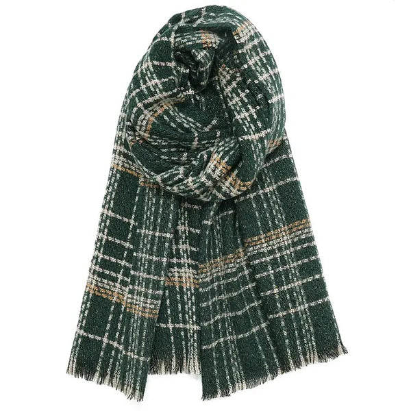 Forest Green Plaid Scarf