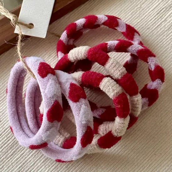 Valentine's Day Seamless Hair Ties