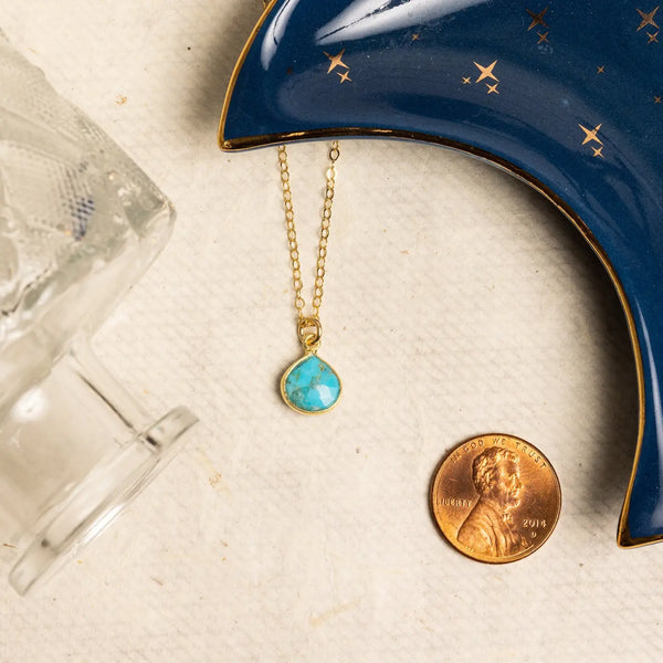 Turquoise Teardrop Necklace
