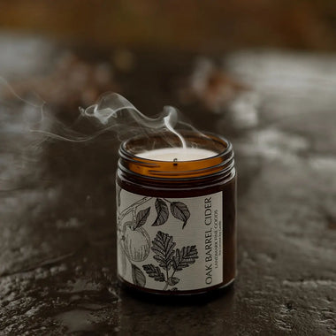 Oak Barrel Cider Candle: Botanical Label
