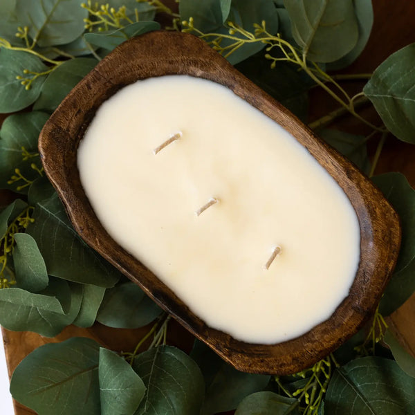 Petite Wood Bowl Candles