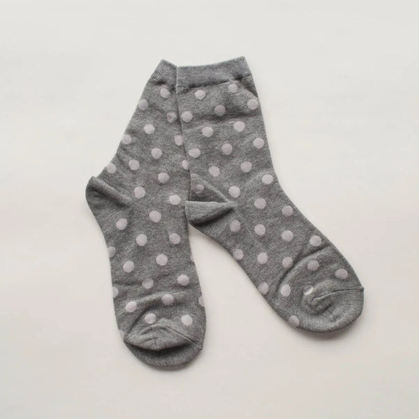 Grey Polka Dot Socks