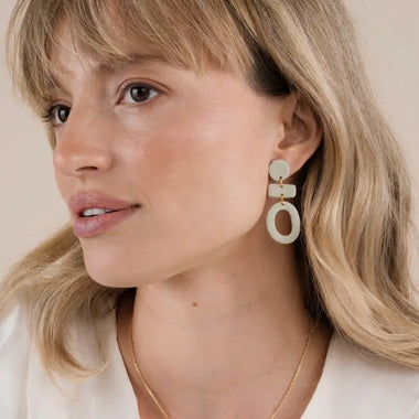 Three Tier Clay Sage Earrings