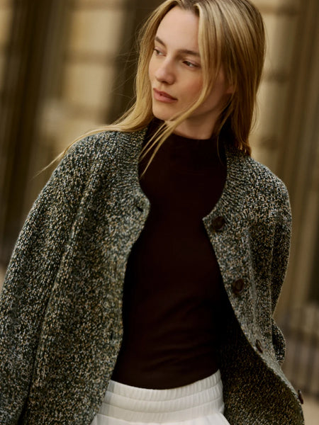 Patricia Knit Cardigan: Ponderosa Pine Fleck