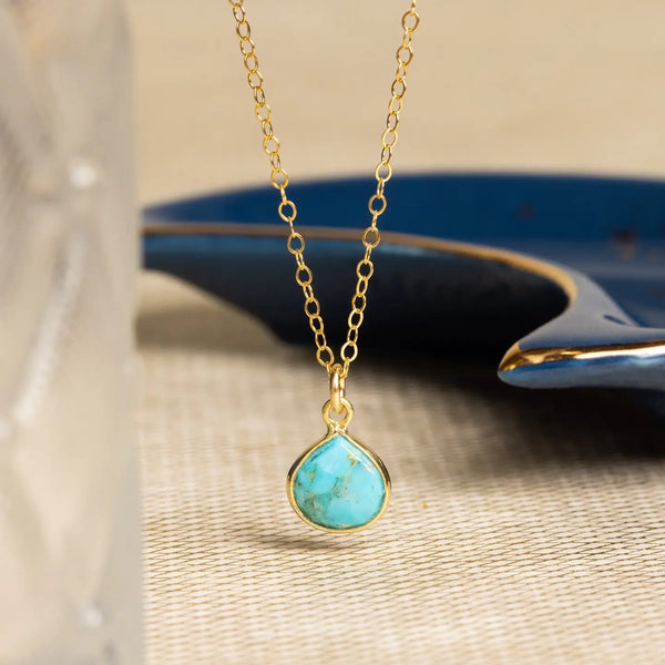 Turquoise Teardrop Necklace