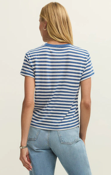 Tourist Striped Tee: Calypso