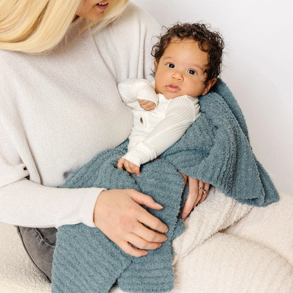 Ocean Blue Chenille Small Blanket
