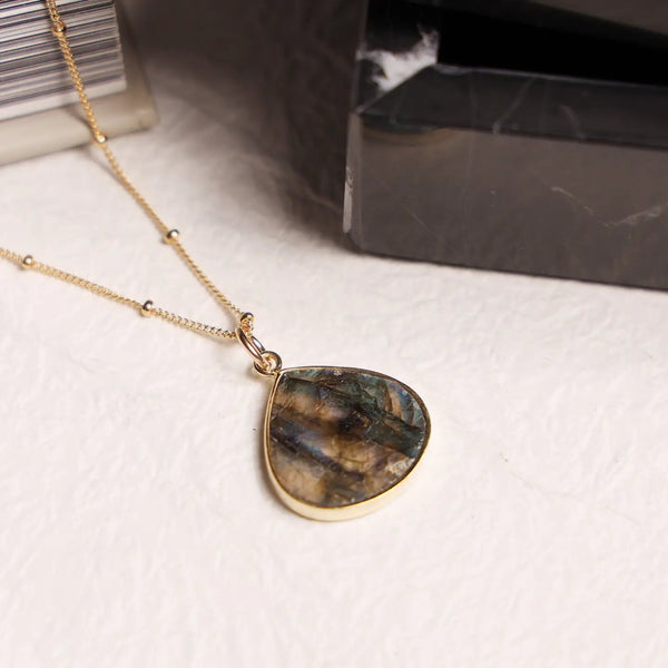 Labradorite Drop Necklace