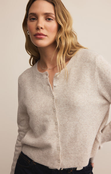 Medina Cardigan: Light Oatmeal